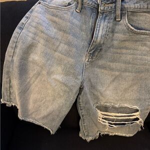Distressed Denim Shorts